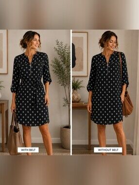 Always Indigo Shirt Dress –‎ Size 1X Career Wear, Boho